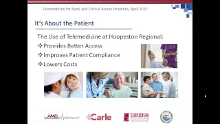 Telemedicine for Rural and Critical Access Hospitals: Webinar Archive