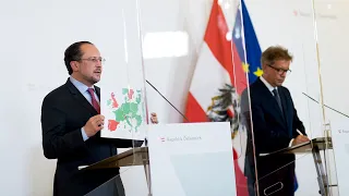 Pressekonferenz von Außenminister Alexander Schallenberg am 10. Juni 2020