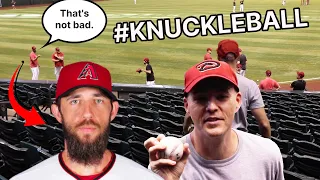 I impressed Madison Bumgarner with my knuckleball (and saw a HUGE RUBBER BAND BALL at Chase Field)