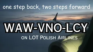 Warsaw to London City via Vilnius in LOT business (WAW-LCY, LO 779, LO 273) and LOT lounge in Warsaw
