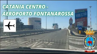 DRIVING FROM DOWNTOWN CATANIA TO FONTANAROSSA AIRPORT | SICILY CAR RIDE 2022