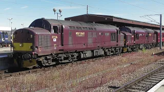 Class 37s Nos  37516 & 37676 at York  - The Waverley (1Z43) - 10th July 2022