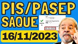 SAQUE PIS/PASEP 16/11/2023 - QUEM VAI RECEBER OS PAGAMENTOS ABONO SALARIAL? QUAL ANO BASE LIBERADO?