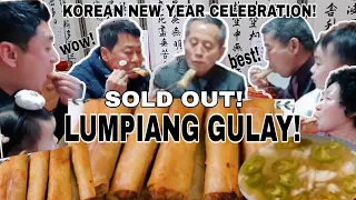 KOREAN FAMILY ENJOYS LUMPIANG GULAY  | Korean New Year Celebration | Filipino Food