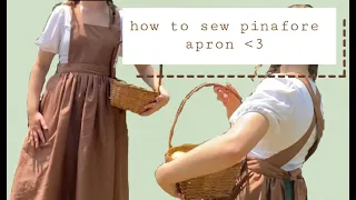 How to sew simple pinafore apron! | Beginner friendly tutorial