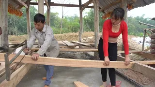 Beautiful Wooden Floor Construction Techniques - Build Wooden House, BUILD LOG CABIN - Family Farm