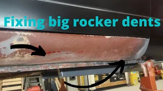 Pulling dents in rocker panels part 1