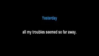 The Beatles - Yesterday (Acoustic Guitar Karaoke Version)