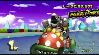 Mario Kart Wii Deluxe With Unrestricted Color Scheme Mod #162 Dry Bowser With Funky Kong's Vehicles