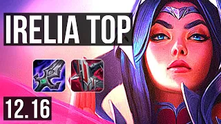 IRELIA vs CASSIO (TOP) | 10 solo kills, Godlike, 300+ games | EUW Diamond | 12.16