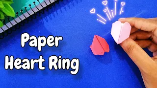 How to make a Paper heart ring #papercraft #paperring #heartring #paperheartring #diyheartring