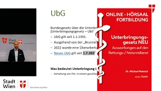 Unterbringunsgesetz und seine Auswirkungen auf den Rettungsdienst - Online Hörsaalfortbildung 4.7.23