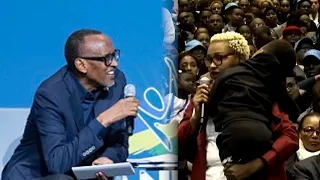 Umubyeyi Mwiza Mur USA imbere ya H.E PAULKAGAME amubwiye AKARENGANE BAMUGIRIYE/NASENZE IMANA NKUBONE