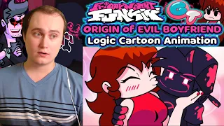 ORIGIN of EVIL BOYFRIEND... Friday Night Funkin' Logic | Cartoon Animation  | Reaction