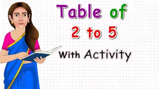 Table of 2 to 5 | Table of Two to Five with activity | Elearning studio