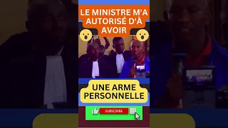 PROCÈS MWANGACHUCHU | SA REACTION A PROPOS D'UNE ARME ET 42 MUNITIONS 😲😡😲😡#shorts