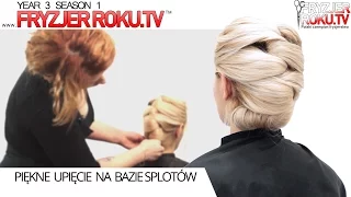 Piękne upięcie na bazie splotów. FryzjerRokuTV