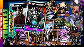 Teenage Mutant Ninja Turtles Legends - PLATINUM SUPER SHREDDER & SPLINTER VS ALL BOSSES.TMNT LEGENDS