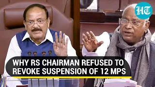 Watch: Opposition walks out of Rajya Sabha after Chairman's refusal to revoke 12 MPs' suspension
