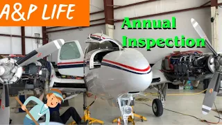 Baron 56TC annual inspection finds.   Days in the lives of underpaid general aviation workers.