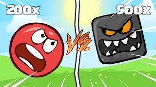 RED BALL 4: Red Ball vs Black Box ALL BOSSES in '200x and 500x' SPEED GAMEPLAY VOLUME 1,2,3,4,5