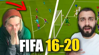 GENA MILLER vs EVONEON играют ВСЕ ЧАСТИ FIFA до ПЕРВОГО ГОЛА!