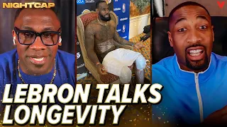 Shannon Sharpe & Gilbert Arenas react to LeBron James' comments about pain after games | Nightcap