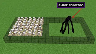 1000 iron golems vs 1 super enderman but wither has all effects