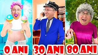 👴 100 de ANI ⏰ în 24 de ORE Challenge 👶 De la NAȘTERE până la BĂTRÂNEȚE