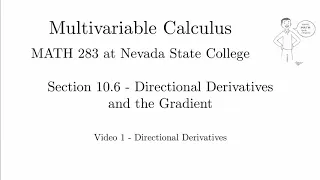 10.6-1 - The Directional Derivative