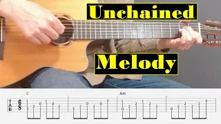 Unchained Melody - Righteous Brothers - Easy Fingerstyle guitar with tabs