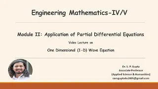 B.TECH | 1-D WAVE EQUATION | M-2 APPLICATION OF PARTIAL DIFFERENTIAL EQUATION | EM-III/IV