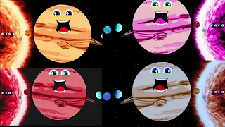 Attractive Colorful Planets for kids || Learning Planets Kids || The Planets Song || 8 Planets || 3D