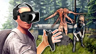 We Got Lost in a Scary Forest inhabited by ZOMBIES! - The Forest VR Gameplay