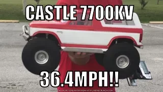 Traxxas TRX 4 with a 7700kv Castle motor on 3S!!