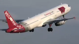 Взлет самолета Airbus A321 Red Wings Airlines в Домодедово | Споттинг