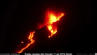 Éruption volcanique piton Fournaise - 11 juin 2019 - Réunion