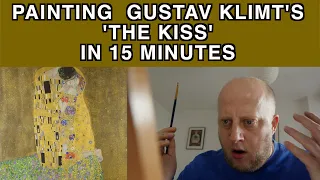 Painting Gustav Klimt's 'The Kiss' in 15 minutes - Marek's Mediocre Masterpieces