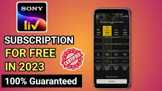 How to get free sonyliv subscription 2023 l sonyliv free subscription l sonyliv subscription 2023