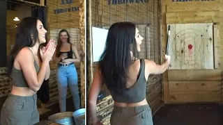 AXE THROWING with Andrea Botez...