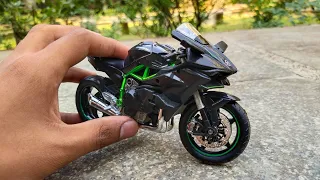 Unboxing Mini Realistic Kawasaki Ninja H2R 1/12 Scale Diecast Model Bike | RPM Redlines