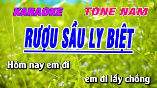 Karoke Rượu Sầu Ly Biệt Tone Nam | Beat Chuẩn