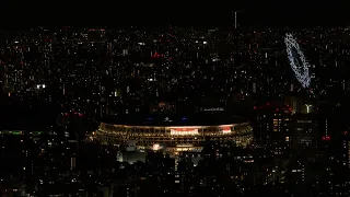 Show de drones en la ceremoia inaugural de los Juegos Olímpicos