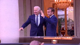 Biden meets with France's Macron, calls U.S. 'clumsy' in submarine deal