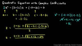 Precalculus 12.1a - Complex Quadratic