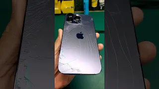 Restoring a Cracked iPhone 14 Pro Max Back Glass #Shorts #Restoration #Viral