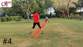 Speed workout drill with cone (improve speed stamina footwork) try exercise improve your speed