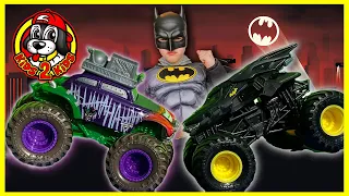 🦇BATMAN Monster Truck Downhill Race (Monster Jam & Hot Wheels Monster Trucks Toys)
