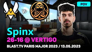 CSGO POV Vitality Spinx (26/16) vs ENCE (vertigo) @ BLAST.tv Paris Major 2023 / May 13, 2023