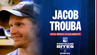 New York Rangers: Jacob Trouba Postgame Media Availability | October 16, 2023